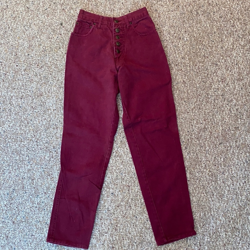 Brooks Vintage 90’s women’s high waisted colored jeans button fly Sz 5/6 Jrs